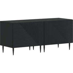 vidaXL ТВ шкаф Черно Инженерна дървесина (896896)