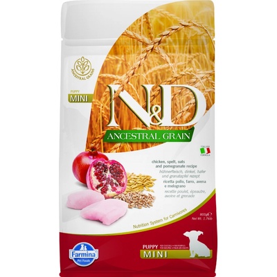 N&D Ancestral Grain Puppy Mini Chicken & Pomegranate 0,8 kg