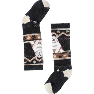 Smartwool Kids' Wintersport Full Cushion Polar Bear sivá