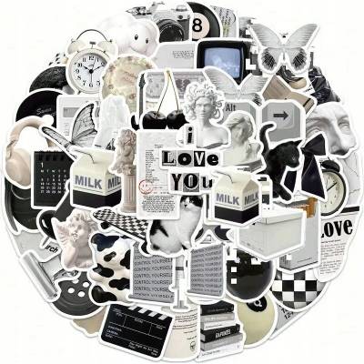 Nálepky sada scrapbooking vntage retro módne 50 ks