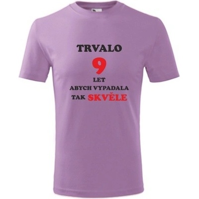 Fialové dětské tričko dívčí trvalo 9 let