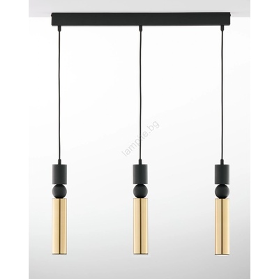 JUPITER 2007 - Пендел ALAS 3xGU10/10W/230V златист/черен (10702007)