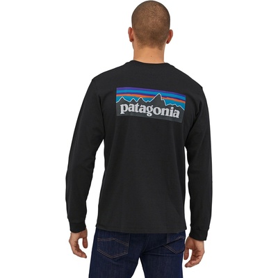 Patagonia M's L/S P-6 Logo Responsibili-Tee black