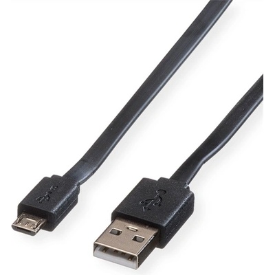 Roline Кабел USB 2.0, A-MicroB, M/M, 1 м, черен 11.02. 8760-10 (11.02.8760-10)