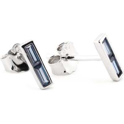 Rafity stříbrné náušnice s tanzanitem E0084PZ-28