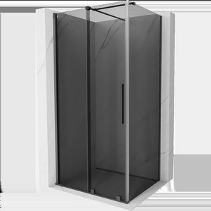 Mexen Velar плъзгаща се душ кабина 140 x 100 cm, графит, четка Gun Gray - 871-140-100-41-66 (871-140-100-41-66)