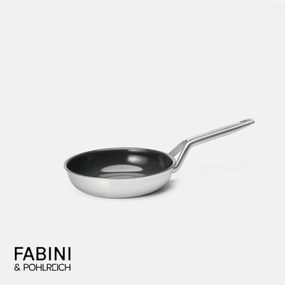 Panvica FABINI & Pohlreich 2.0, ø 20 cm - Nepriľnavá nerezová beznitová panvica z viacvrstvovej nerezovej ocele bez pokrievky