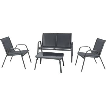 Mirpol Sada zahradního nábytku RIVET černá