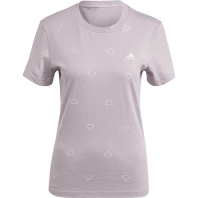 adidas Dámske tričko ESSENTIALS MONOGRAM SLIM GRAPHIC TEE fialová biela
