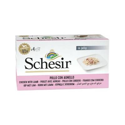Schesir Kuřecí s jehněčím v želé 4 x 85 g