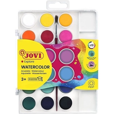 Jovi Watercolours Комплект акварелни бои 18 цвята