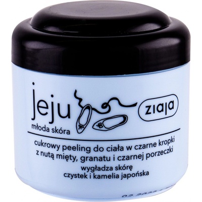 Ziaja Jeju Cukrový telový peeling s čiernymi zrniečkami s protizápalovými a antibakteriálnymi účinkami 200 ml
