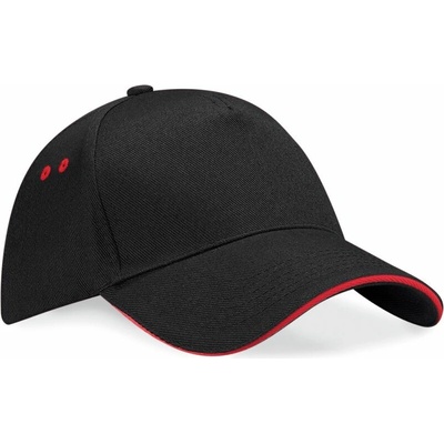 Beechfield B15C 5 panelová sandwich 53.015C black/classic red