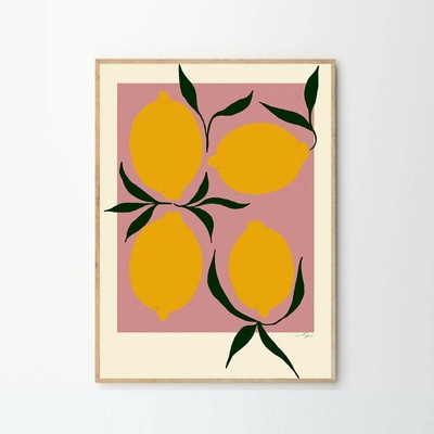 Moikka Plakát Pink Lemon by Anna Mörner 21x29,7 (A4)