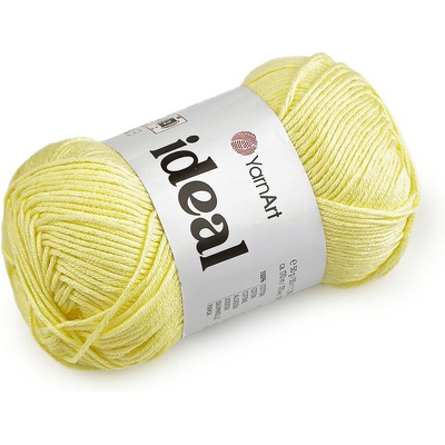 Bavlněná pletací příze Ideal 50 g Varianta: 6 (224) žlutá světlá, Balení: 1 ks