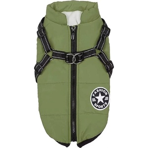  Непромокаемо яке за куче с нагръдник, зелено (4449gn-4xl)