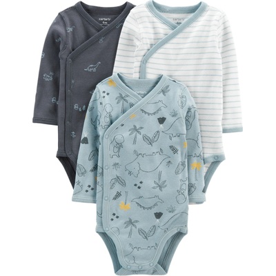 CARTER'S Body dlhý rukáv Blue Dogs chlapec LBB 3ks
