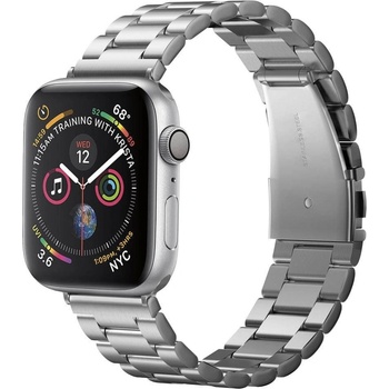 Spigen Каишка Spigen Modern Fit Band (061MP25943), стоманена, за смарт часовник Apple Watch 38/40mm, сребриста (061MP25943)