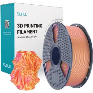  Sunlu Sunlu PLA+ Silk Dual Color филамент, 1.75mm, 1KG, розов/златист (PLA+ Silk DC P Go)