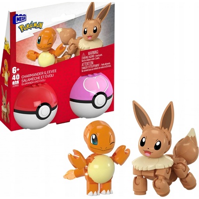 Mega Construx Pokémon Charmander & Eevee 40 ks – Zboží Dáma