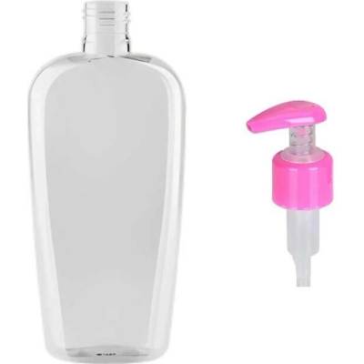 Aris Plastová lahvička čirá s růžovou pumpičkou 300 ml