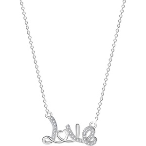 Silenti Jewelry Сребърно колие "Love