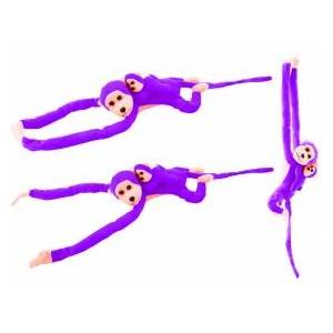 LEAN Toys Mascot Plush Monkey with Baby, Purple 90 cm