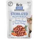 Krmivo pro kočky Brit Care Cat Fillets in Jelly Sterilized Hearty Duck & Tender Turkey 85 g