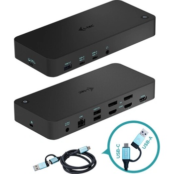 i-Tec USB 3.0 / USB-C / Thunderbolt, 3x 4K Docking Station + Power Delivery 70W CATRIPLEDOCKPDPRO