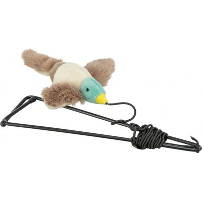 Trixie Plyšová létající kačena na gumičce 13 cm