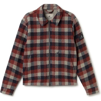 TWOTHIRDS Мъжко поларено яке TWOTHIRDS Ballycuggeran Wool jacket - Navy Red Ecru Checks - размер M (005-6658-0112)