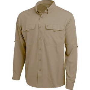 PELAGIC Риза с дълъг ръкав Pelagic Keys LS Guide Fishing Shirt Dark Khaki