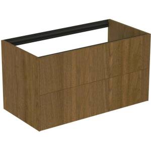 Ideal Standard Atelier Conca стенен долен шкаф, цвят тъмен орех, 2 чекмеджета, 100 см (T4357Y5)