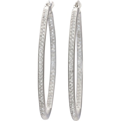 BRUNOshop.cz Náušnice kruhy 4 cm s kamínky S4472