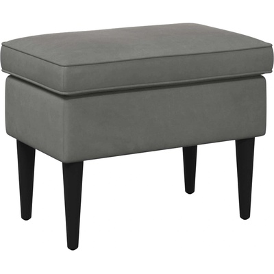 vidaXL Пуф за крака Тъмносиво 55 x 35 x 41 см Кадифе (42029989)