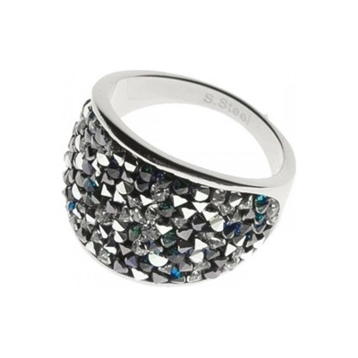 Aktual ocelový s krystaly Swarovski Bermuda Blue Pepper LV1001 BPE