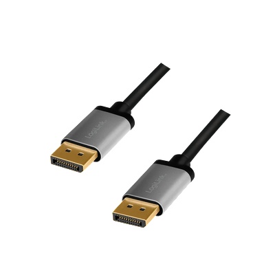 LogiLink Кабел Logilink DisplayPort, DP/M-DP/M, 4K/60 Hz, алуминий, черен/сив, 1 м