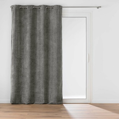 Antracitový záves zo ženilky 140x260 cm Leo – douceur d'intérieur