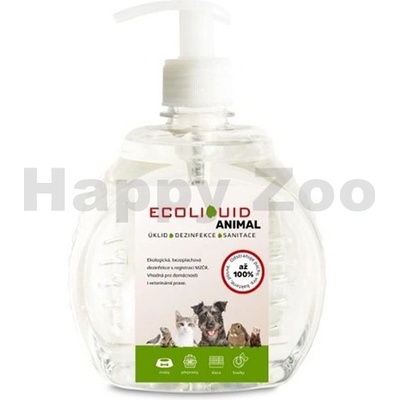 ECOLIQUID Animal Dezinfekce a čištění potřeb pro domácí mazlíčky 500 ml