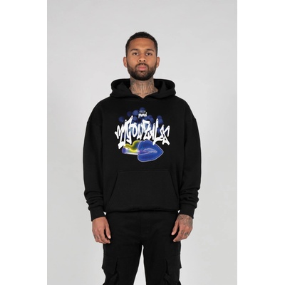 Urban Classics Суичър Kiss x Heavy Oversized Hoody black XXLUB-MJG11663-00007 - Бял, размер L