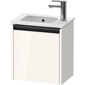 Duravit Ketho. 2 - Шкафче за умивалник 44x41x29 см, 1 врата, панти отляво, лъскаво бяло K25060L22220000 (K25060L22220000)