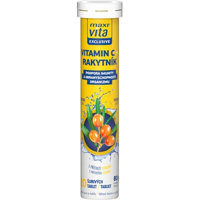 MaxiVita Exclusive Vitamín C + rakytník 20 tabliet