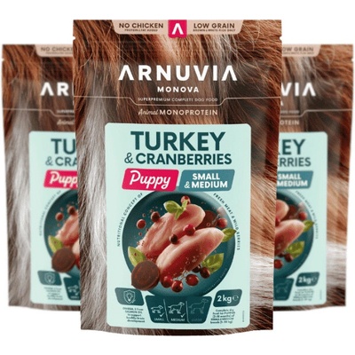 Arnuvia Monova Dog Puppy Small & Medium Turkey & Cranberries 6 kg