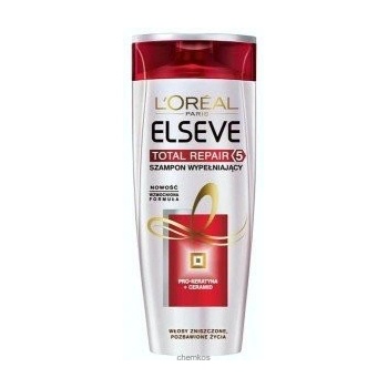 L'Oréal Elséve Total Repair 5 šampón proti lupinám na poškodené a oslabené vlasy 400 ml