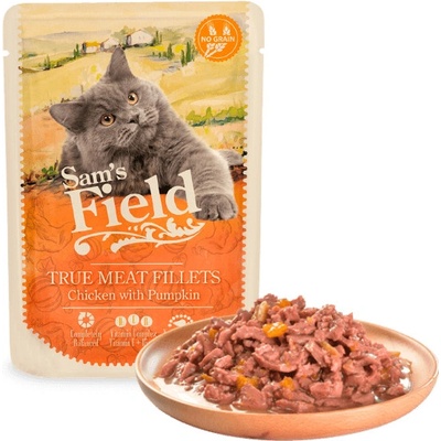 Sam's Field True Meat Fillets Chicken with Pumpkin pro kočky 85 g