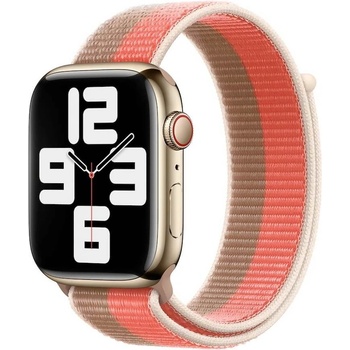 Apple Оригинална текстилна каишка за Apple Watch 42мм, 44мм, 45мм, 46мм, Ultra, Ultra 2 49мм - Apple Pink Pomelo Sport Loop (розов-кафяв) (ml303zm/a)