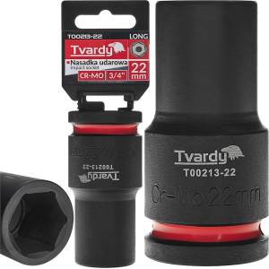 Tvardy Ударна вложка удължена 3/4" 6-стен 22mm CR-MO 82087 (T00213-22)