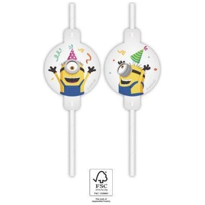 Procos Papierové slamky Mimoni 22 cm 4 ks