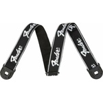Fender Quickgrip Running Logo Running Logo Black and White Колан за китара (0990629008)