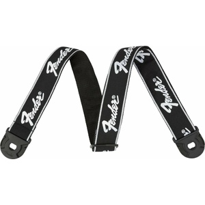 Fender Quickgrip Running Logo Running Logo Black and White Колан за китара (0990629008)